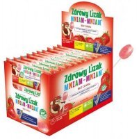 Zdrowy Lizak Mniam-Mniam - smak truskawkowy 40 szt.