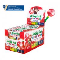 Zdrowy Lizak Mniam-Mniam - smak truskawkowy 40 szt.