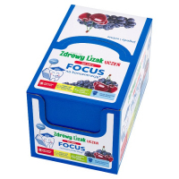 Zdrowy Lizak Uczeń Focus o smaku jagodowo-wiśniowym, 40 szt.