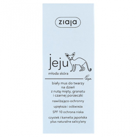 ZIAJA JEJU BIAŁY MUS DO TWARZY NA DZIEŃ Z SPF10 50 ml