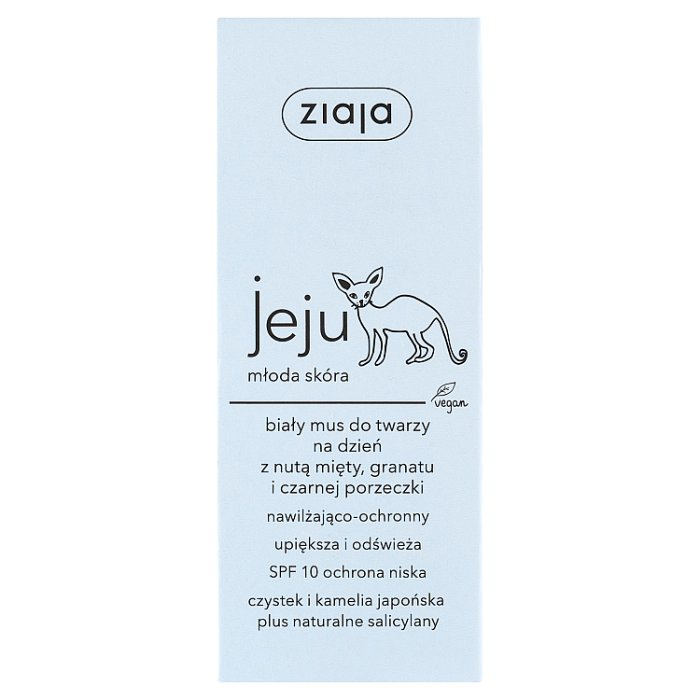 Ziaja Jeju Biały mus do twarzy na dzień z SPF10, 50 ml