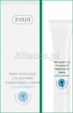 Ziaja krem pod oczy i na powieki rozjaśniający cienie z bławatkiem, 15 ml