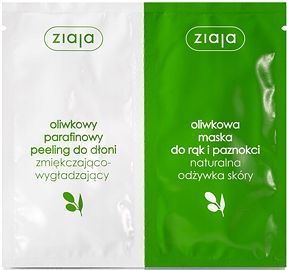 Ziaja Maska Oliwkowa Duo peeling + maska do rąk, 2 x 7 ml