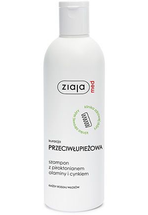 ZIAJA MED KURACJA PRZECIWŁUPIEŻOWA Szampon z piroktonianem olaminy i cynkiem 300 ml