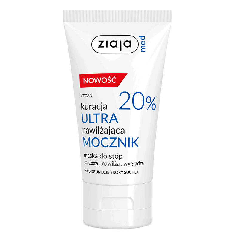 Ziaja Med Kuracja Ultranawilżająca Mocznik 20% maska do stóp, 75 ml
