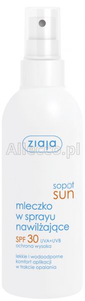 Ziaja Sopot Sun Mleczko nawilżające w sprayu SPF30, 170 ml