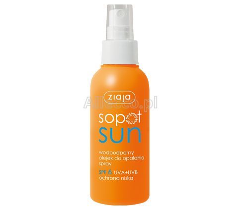 Ziaja Sopot Sun Olejek do opalania w sprayu, spf6, 125 ml
