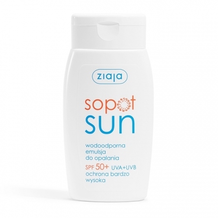 ZIAJA SOPOT SUN Wodoodporna emulsja do opalania SPF 50+ 125 ml