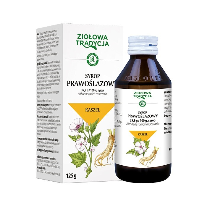 Ziołowa Tradycja syrop prawoślazowy na kaszel, 125 g