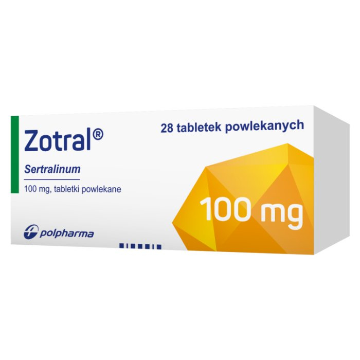 Zotral 100 mg 28 tabletek powlekanych