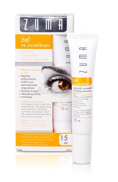 Zuma żel ze świetlikiem pod oczy i na powieki, 15 ml