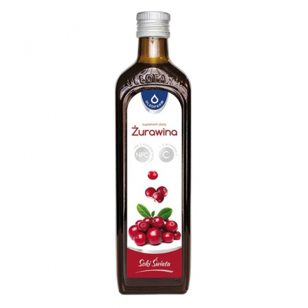 Żurawina sok z owoców żurawiny z witaminą C, 490 ml