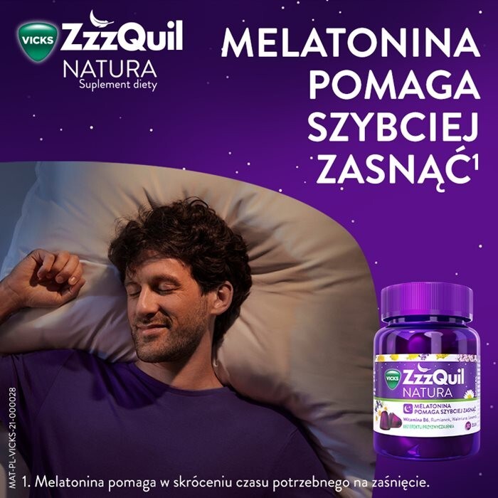 ZzzQuil Natura żelki z melatoniną na sen, 60 szt.