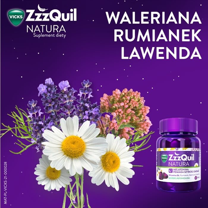 ZzzQuil Natura żelki z melatoniną na sen, 60 szt.