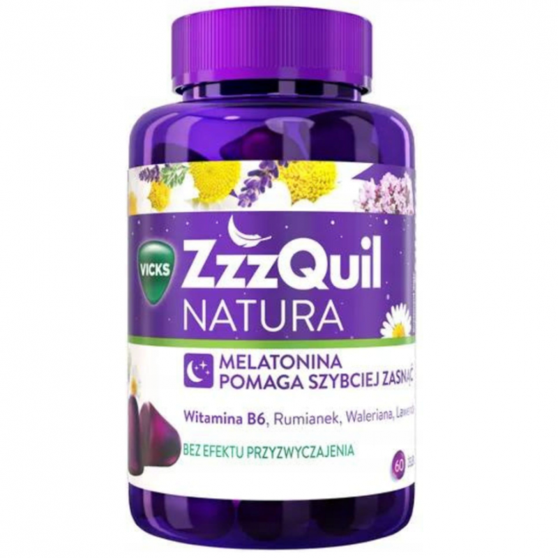 ZzzQuil Natura żelki z melatoniną na sen, 60 szt.